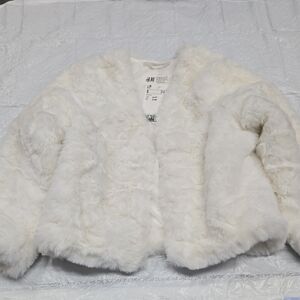 H&M White Teddy Jacket